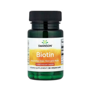 Swanson Biotin 5,000 mg 30 caps.